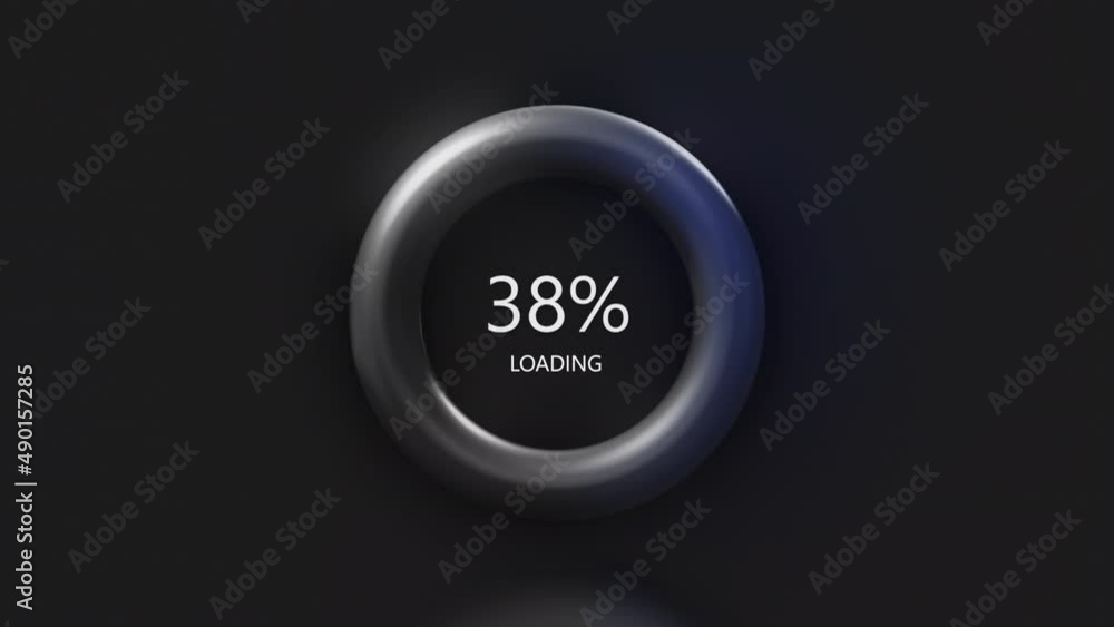Poster gray background. motion. the loading ring runs from start to finish at high speed in abstraction.