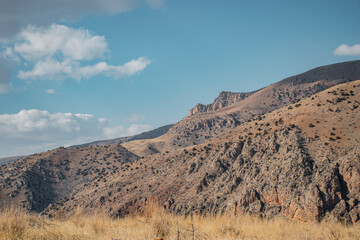 landscape in the dry mountains 