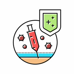Fototapeta active immunity color icon vector illustration obraz