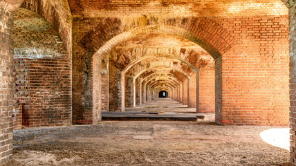 Closeup of the Dry Tortugas building