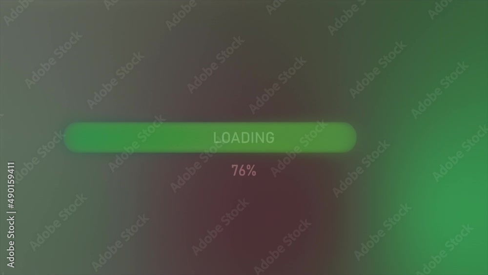 Poster uploading or downloading content line with changing and growing percent. motion. concept of data tra