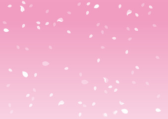 桜の花びらが舞うピンクの背景