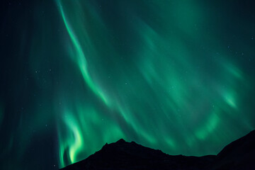 night sky with aurora borealis