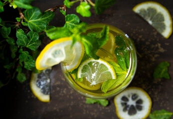 Drink Mojito Cocktails Limetten Getränk Limonade with Sugar Lime