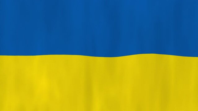Fluttering Ukraine Flag Animation