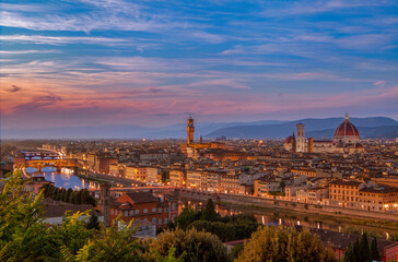 Fototapeta na wymiar Sunset Florence
