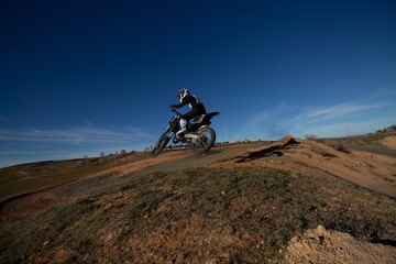 riding a motorbike