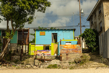 Old colorful house on the shore of Holetown, Barbados