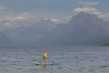 Stand Up Paddle on Mountain Lake