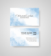 Fototapeta na wymiar Abstract splashed watercolor business card