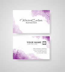 Fototapeta premium Abstract splashed watercolor business card