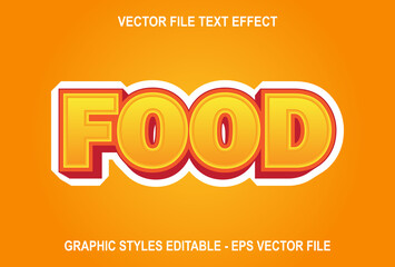 food text effect editable orange background.