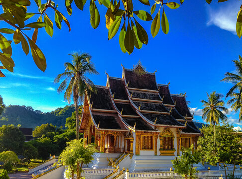 Beautiful shot of Buddhist temple in Luang Prabang, Laos