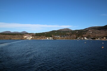 芦ノ湖の桃源台港風景