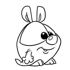 Little puppy smile animal parody character illustration cartoon coloring