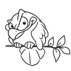 Raven bird of prey character illustration cartoon coloring