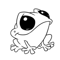 Little frog animal reptile character illustration cartoon coloring
