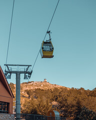 cable car in the mountains