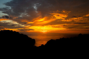 sunset in the mountains