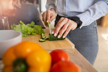 person preparing salad