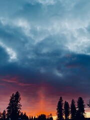 sunset in the clouds