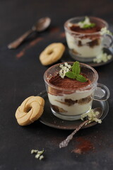 Tiramisu - an Italian dessert, culinary magazine / book, culinary / food photography.
