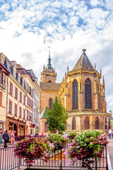 Fototapeta premium Kirche in Colmar, Elsass, Frankreich 