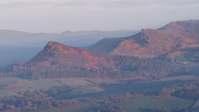 Beautiful Landscape Of The Roaches Ridge In Daylight