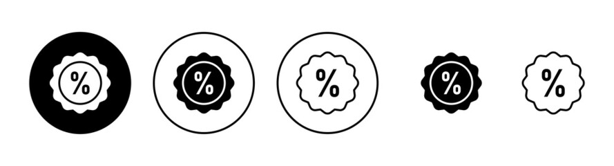 Discount icons set. Discount tag sign and symbol