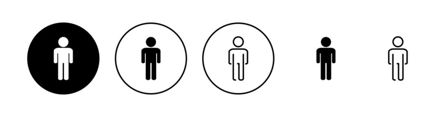 Man icons set. male sign and symbol. human symbol