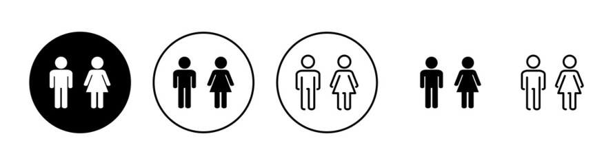 Man and woman icons set. male and female sign and symbol. Girls and boys