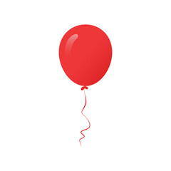 Red balloon icon vector illustration