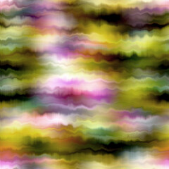 Bleed stripe summer tie dye batik beach wear pattern. Seamless variegated gradient space dyed shibori effect. Washed out painterly trendy fashion print background.  © Nautical