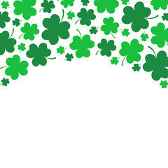 Shamrock background design concept. Clover leaf frame. Saint Patrick's Day concept. Vector illustration
