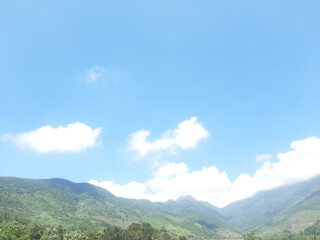 mountains and clouds