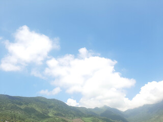 clouds over the mountains