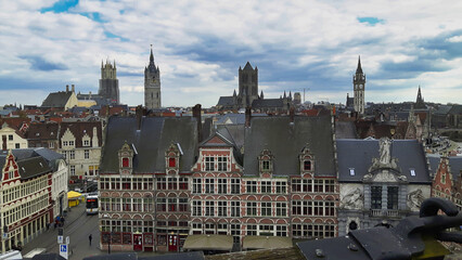 View of the beautiful city of Ghent