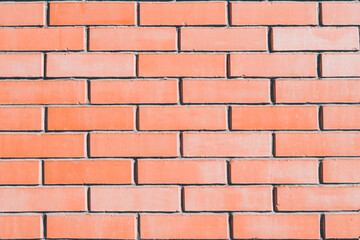 Obraz premium red brick wall closeup, detailed image of a brick wall