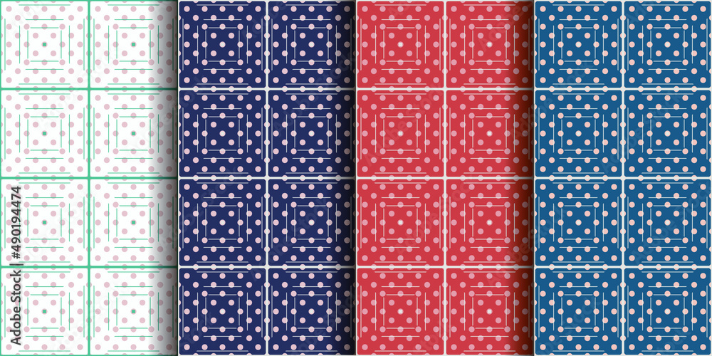 Poster vector illustration of colored square patterns