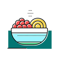 meal dish color icon vector illustration