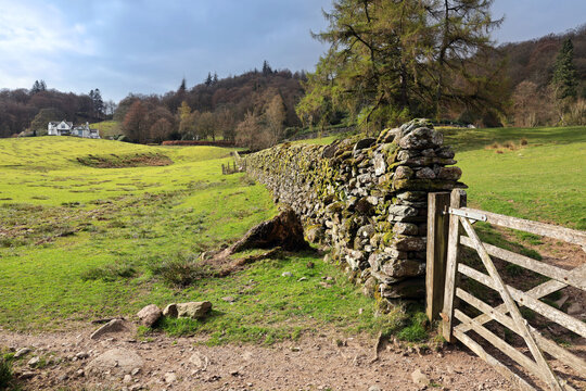 Beautiful shot of the view on a walk from Grassmere to Ambleside in the Lake District