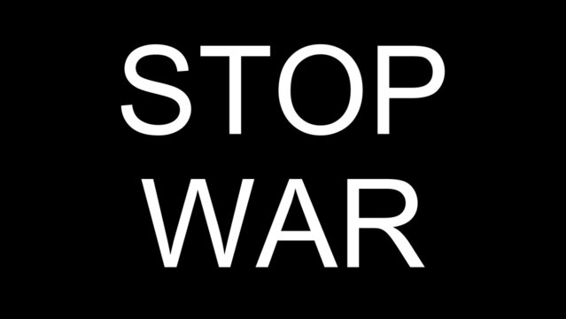 STOP WAR　戦争反対　プラカード　【 反戦 の イメージ 】　