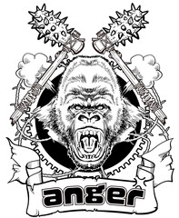 怒り狂うゴリラ