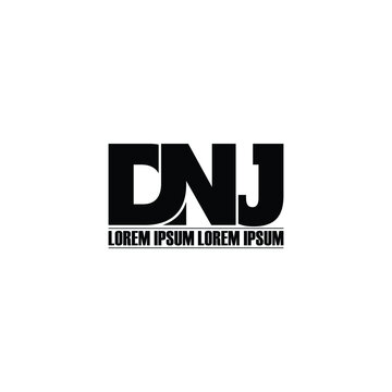 DNJ letter monogram logo design vector
