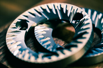 close up of a coffee burrs