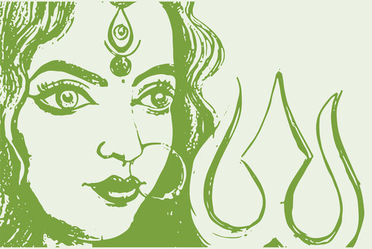 Buy Handmade Durga Maa Sketch on Cartridge Sheet, Wall Art, Wall Decor,  House Warming, Home Decor Item Online in India - Etsy