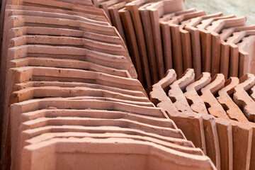 Stack of Clay Roof 