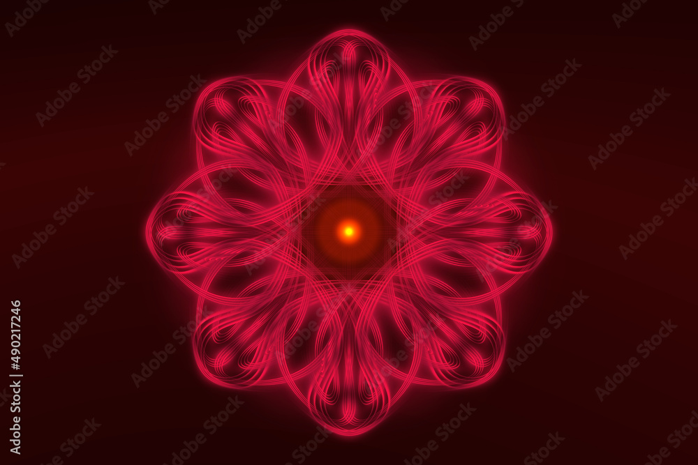 Aufkleber mandala round ornament pattern, circular abstract pattern