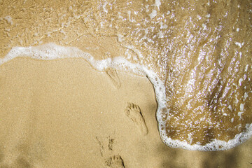footprint on the beach