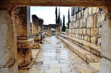 Beautiful shot of the Capernaum Synagogue